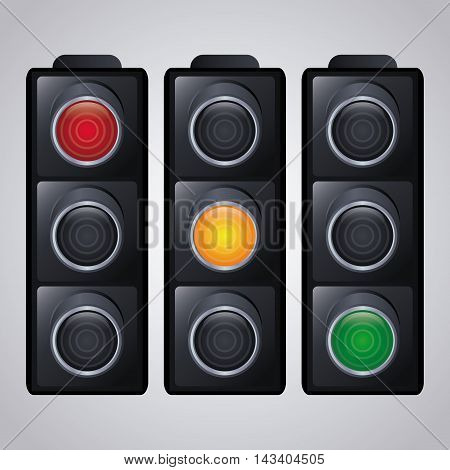 semaphore trafficlight sign warning road street icon. Colorful and isolated design. Vector illustration