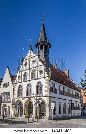 STEINFURT, GERMANY - AUGUST 17, 2016: Historical town hall in the center of Steinfurt, Germany