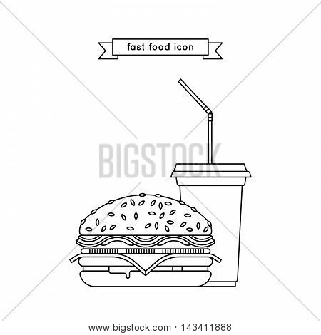 Fast food set. Vector fast food restaurant. Isolated fast food logo. Flat fast food icons set. Vector fast food snakes.