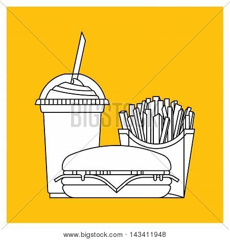 Fast food set. Vector fast food restaurant. Isolated fast food logo. Flat fast food icons set. Vector fast food snakes.