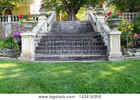 staircase in an old house in Montana