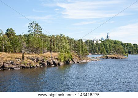 Channel to the island of Valaam where the Valaam Transfiguration Monastery
