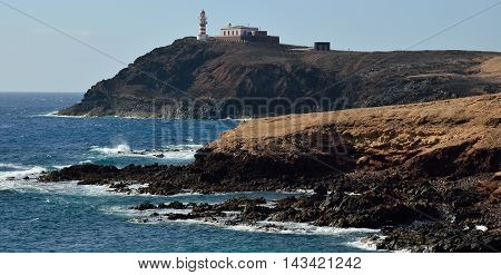 Coast of Arinaga and lighthouse, Gran canaria, Canary islands