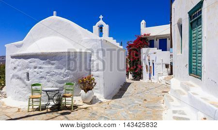 Traditional Greece series - streets of Amorgos, Chora village