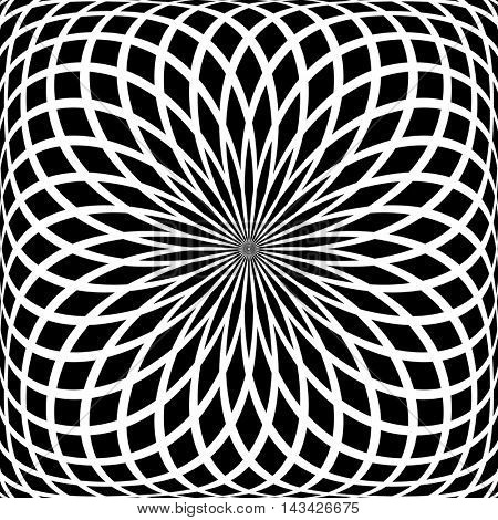 Abstract rotation pattern. Vector art.