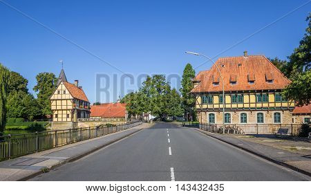 Castle And Watermill In The Historical Center Of Steinfurt