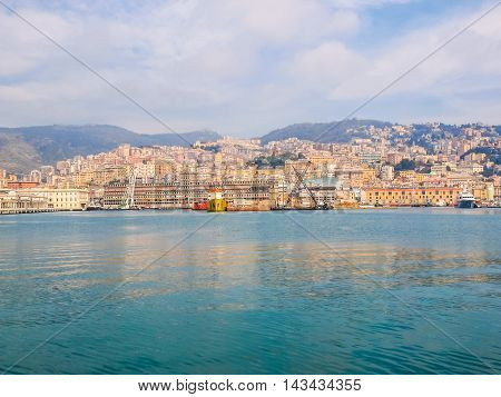 Porto Vecchio Old Harbour In Genoa (hdr)