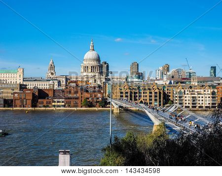 Millennium Bridge In London (hdr)