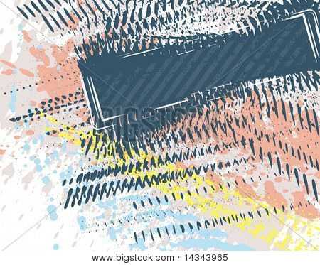 Editable vector text banner with all elements as separate objects