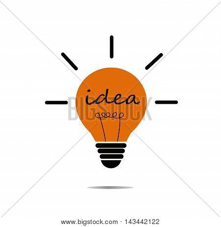 Crative idea in bulb shape as inspiration concept
