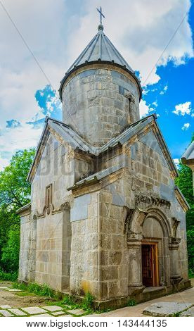 The St Stepanos Church is the smallest one in Haghartsin Monastery Armenia.