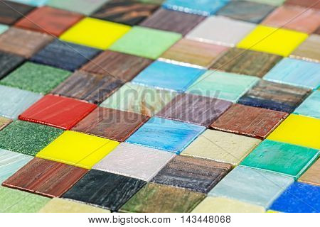 Multicolored Glass Smalt Tiles Mosaic Background
