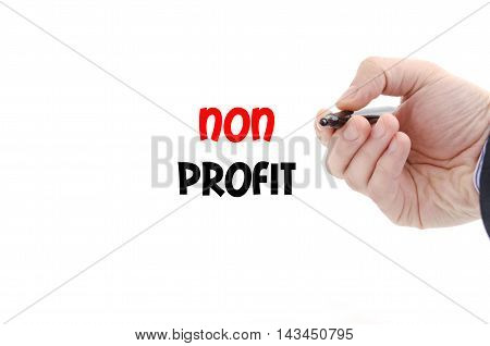 Non profit text concept isolated over white background