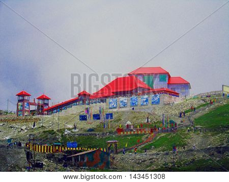 The infamous Natu la Pass.Situated at an altitude of 14,140 ft above sea level and the gateway of old silk route between India and China.