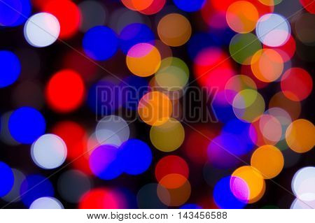 the beautiful bokeh in the black background