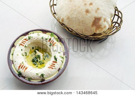 middle eastern hummus houmous chickpea dip meze mezze starter snack food set