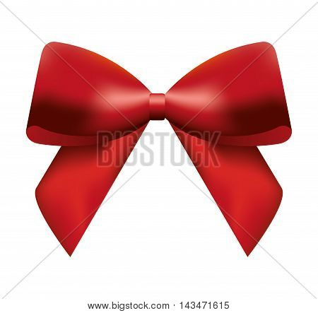 ribbon bown christmas isolated icon vector illustration design