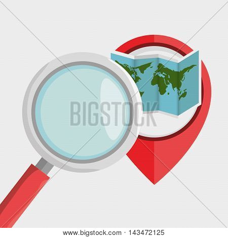 search pin travel location vector illustration design