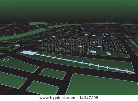Векторная streetmap универсальный города ночью