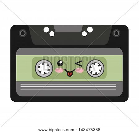 cassette character isolated icon vector illustration design