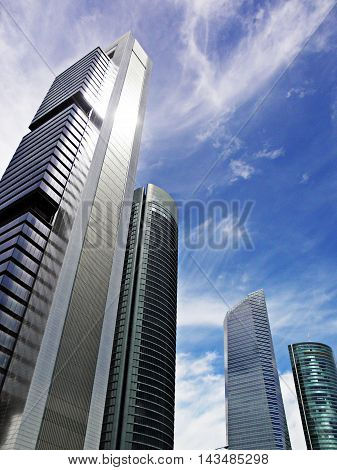 Four Towers Business Area skyscrapers from Madrid