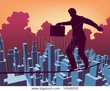 綱渡りビジネスマンの図解概要