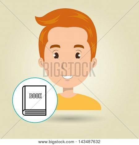 boy young student school vector illustration design