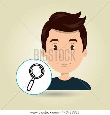 boy young student school vector illustration design