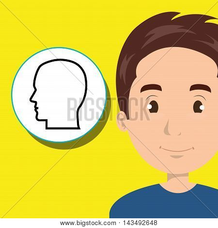 boy young student school vector illustration design