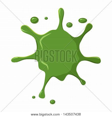 Slime blot isolated on white background. Green slime blot vector illustration