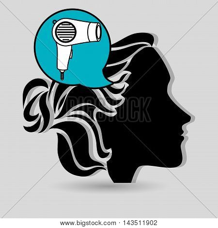silhouette cosmetic stylist icon vector illustration graphic