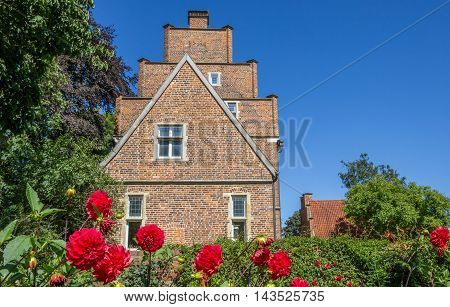 Flowers in front of the Borchhorster Hof in Horstmar Germany