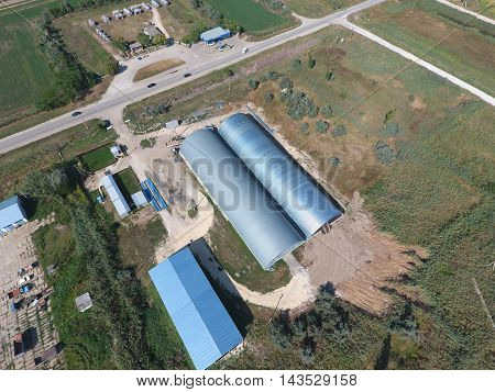 Hangar Of Galvanized Metal Sheets For Storage Of Agricultural Products