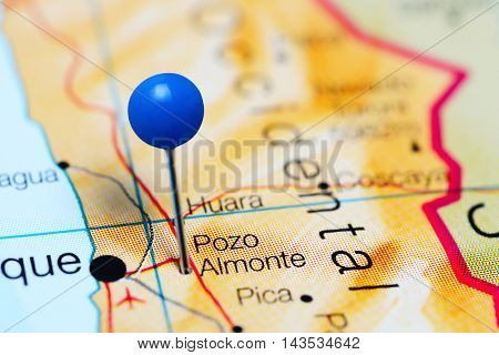 Pozo Almonte pinned on a map of Chile