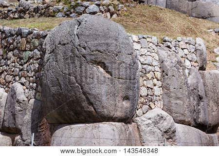 Inca Site Of Saqsaywaman In Peru