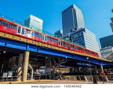 Dlr Train In London (hdr)