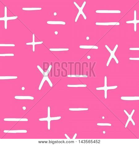maths signs against pink background