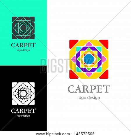 Logo design Carpet, vector art for web and print