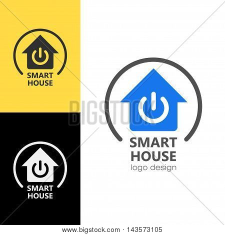 Logo design Smart house, vector art for web and print