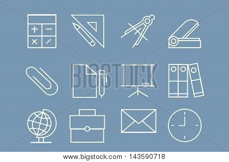 School Icons Set.