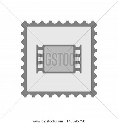 Isolated Mail Stamp Icon With A Film Photogram