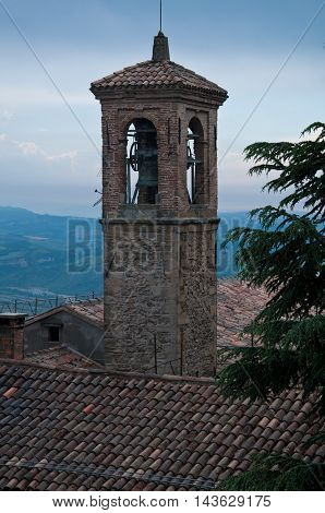 bell tower of the San Marino church