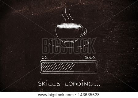 Coffee Cup & Progress Bar Loading Skills