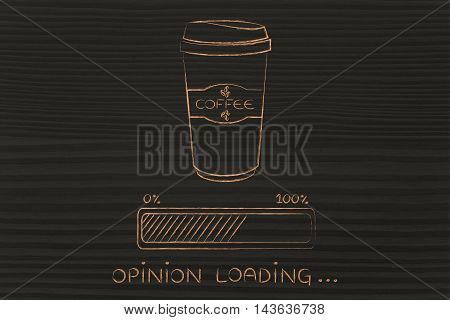 Coffee Tumbler And Progress Bar Loading Opinion