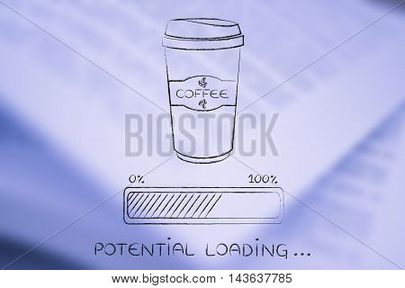 Coffee Tumbler And Progress Bar Loading Potential