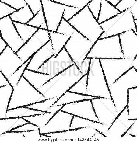 Lines chaotic seamless pattern. Fashion graphic background design. Modern stylish abstract texture. Monochrome template for prints textiles wrapping wallpaper website etc Stock VECTOR illustration