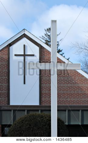 Christian Kirche mit zwei Kreuze
