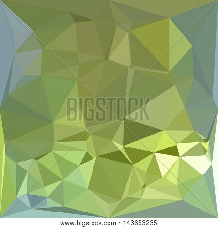 Low polygon style illustration of a olive drab abstract geometric background.