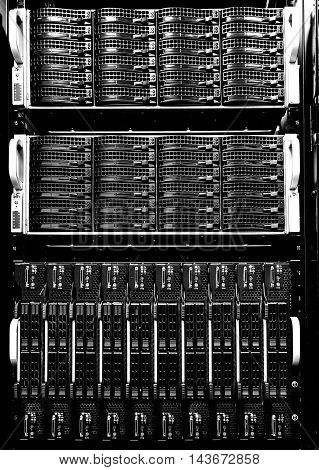 series modern hard drive disk storage front view