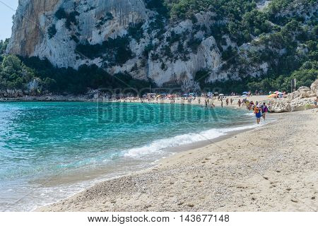 beautiful sea in orosei gulf in sardinia italy